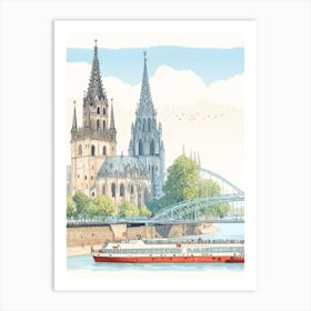 Rhine River Cruise Art Print