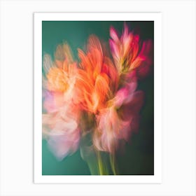 Icm Flower Green Red Poster