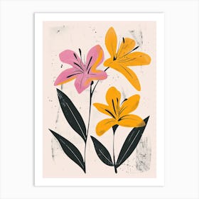 Bratislava Flower Market Boho Minimalist Style Art Print