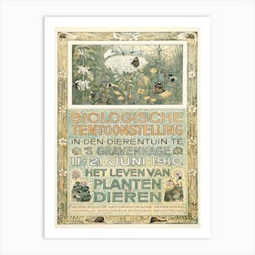 Poster Of The Biological Exhibition (1910), Theo Van Hoytema Art Print