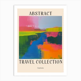 Abstract Travel Collection Poster Cambodia 2 Art Print