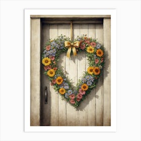 Heart Wreath 1 Art Print