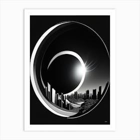 Eclipse Noir Comic Space Art Print