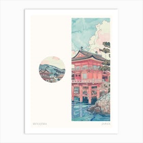 Miyajima Japan 5 Cut Out Travel Poster Art Print