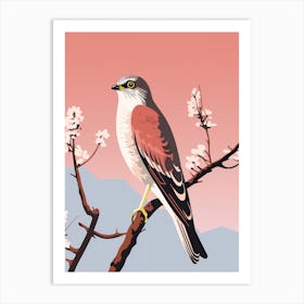 Minimalist Eurasian Sparrowhawk 1 Illustration Art Print