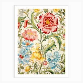 Floral Wallpaper 368 Art Print