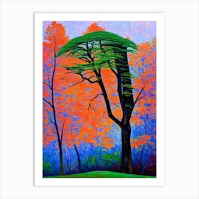 Dawn Redwood Tree Cubist Art Print