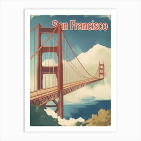 Aihrgdesign A Vintage Travel Poster Of San Francisco Art Print