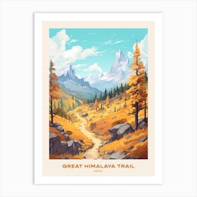 Great Himalaya Trail Nepal Hike Poster Art Print