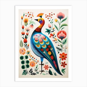 Scandinavian Bird Illustration Pheasant 6 Art Print