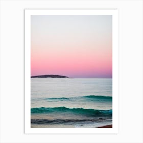Balmoral Beach, Australia Pink Photography 2 Art Print