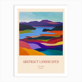 Colourful Abstract Loch Lomond Scotland 2 Poster Art Print