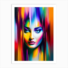 Colorful Woman Art Print