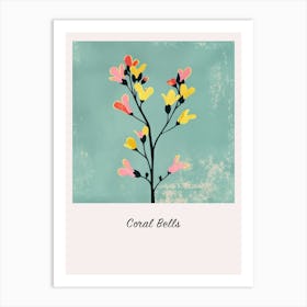 Coral Bells 3 Square Flower Illustration Poster Art Print