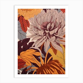 Fall Botanicals Chrysanthemum 1 Art Print