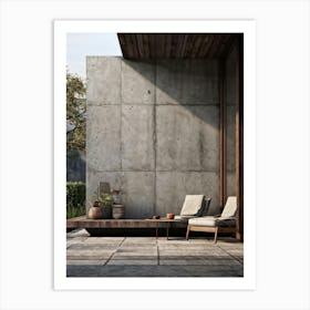 Aged Concrete Texture Brickwork Pattern Reminiscent Of Retro Designs Weather Beaten Appearance C (5) Art Print