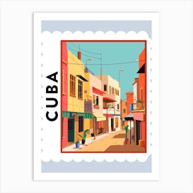 Cuba Travel Stamp Poster Art Print