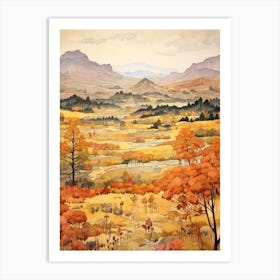 Autumn National Park Painting Yosemite National Park California Usa 1 Art Print