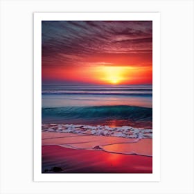 Sunset On The Beach 635 Art Print