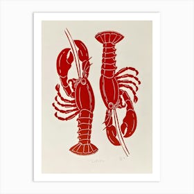 Lobsters 1 Art Print