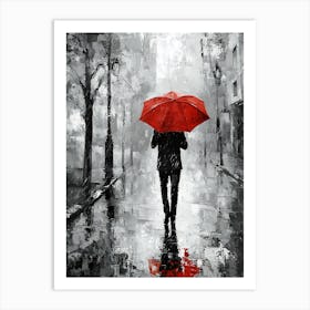 Man In The Rain 6 Art Print