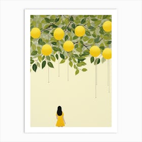 Lemons illustration 2 Art Print