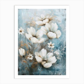 White Flowers 4 Art Print