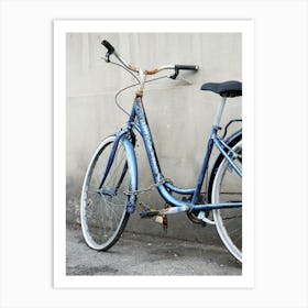 Bicycle Old Vintage Artsy Rover Blue Rusty Italian Italy Milan Venice Florence Rome Naples Toscana photo photography art travel Art Print