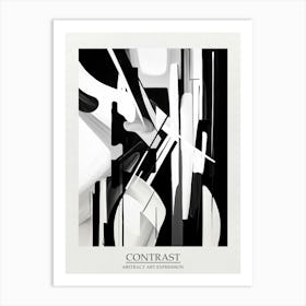 Contrast Abstract Black And White 8 Poster Art Print