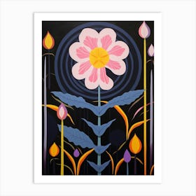 Iris 4 Hilma Af Klint Inspired Flower Illustration Art Print
