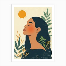 Boho Illustration Of A Woman Art Print