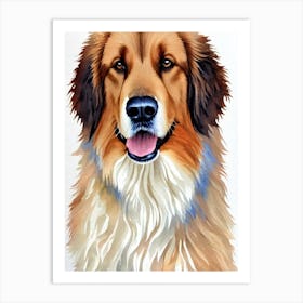 Leonberger 2 Watercolour Dog Art Print