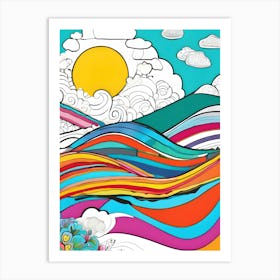 Rainbow In The Sky-Reimagined 1 Art Print