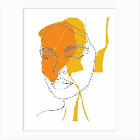 Orange Face Art Print