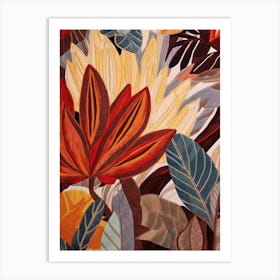 Fall Botanicals Amaryllis 1 Art Print