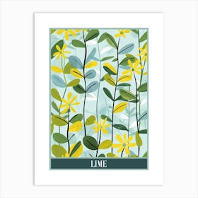 Lime Tree Flat Illustration 4 Poster Art Print