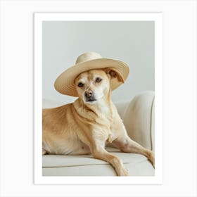 Chihuahua In Hat Art Print