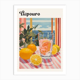 Tsipouro 2 Retro Cocktail Poster Art Print
