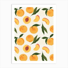 Peach Pattern Art Print