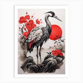 Asian Heron Art Print