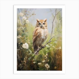 Bird Painting Eastern Screech Owl 4 Art Print