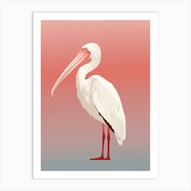 Minimalist Pelican 1 Illustration Art Print