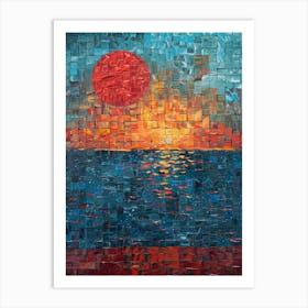 Mosaic Sunset 1 Art Print