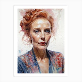 Woman With Red Hair Art Print