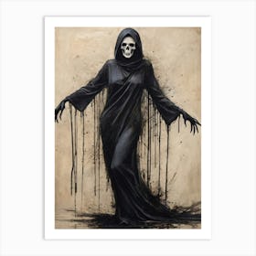 Dance With Death Skeleton Painting (78) Art Print