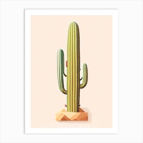 Totem Pole Cactus Marker Art 3 Art Print