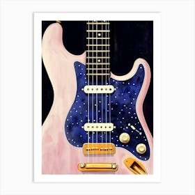 Pink Guitar Art Print