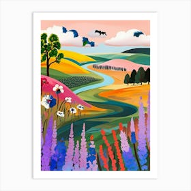 Countryside Landscape Art Print