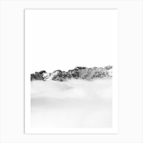 Mountain In The Clouds Art Print