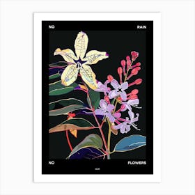 No Rain No Flowers Poster Lilac 3 Art Print